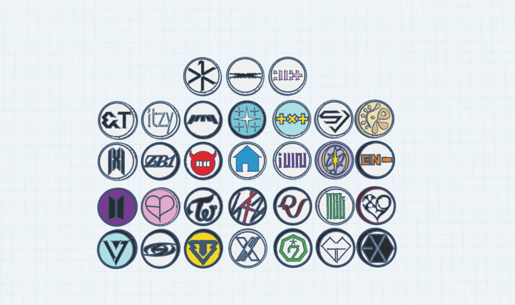 K-pop Keyboard Clicker Keychains