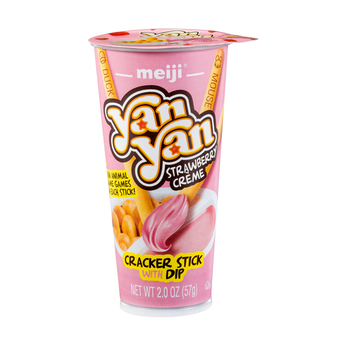 Meiji Yan Yan Dipping Sticks: Strawberry Crème